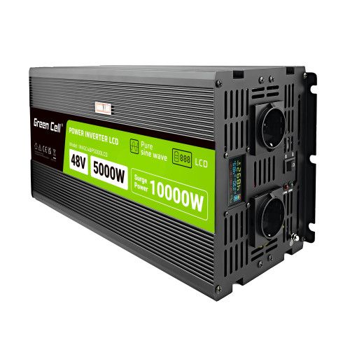 GREEN CELL INWERTER 48V 5000W CZYSTY SINUS Z LCD SAMOCHODOWY na Arena.pl