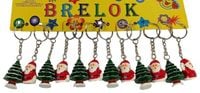 brelok 12szt. mikołaj z choinką