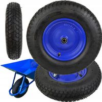 KOŁO DO TACZKI 4.00-8 6 PR DĘTKOWE, FELGA NIEBIESKA 250KG + OŚKA W ZESTAWIE