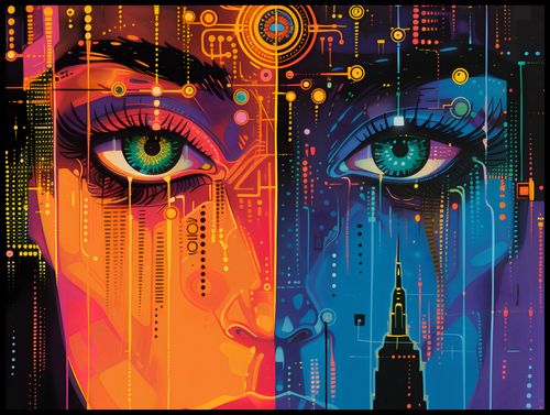 Plakat 100x75cm Cyfrowa Psyche na Arena.pl