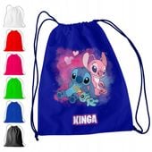 WOREK PLECAK SPORTOWY NA WF DLA DZIECI - LILO STITCH + IMIĘ! JUMBA NANI