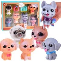zestaw gumowe figurki pieski psy 6szt za4786