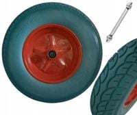 KOŁO DO TACZKI PEŁNE BEZDĘTKOWE OŚKA KÓŁKO DO WÓZKA TACZKA BUDOWLANA