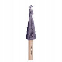 Wiertło stopniowe spiralne HSS-Co 5% TiAlN 4-12 mm 9 stopni BMM TOOLS