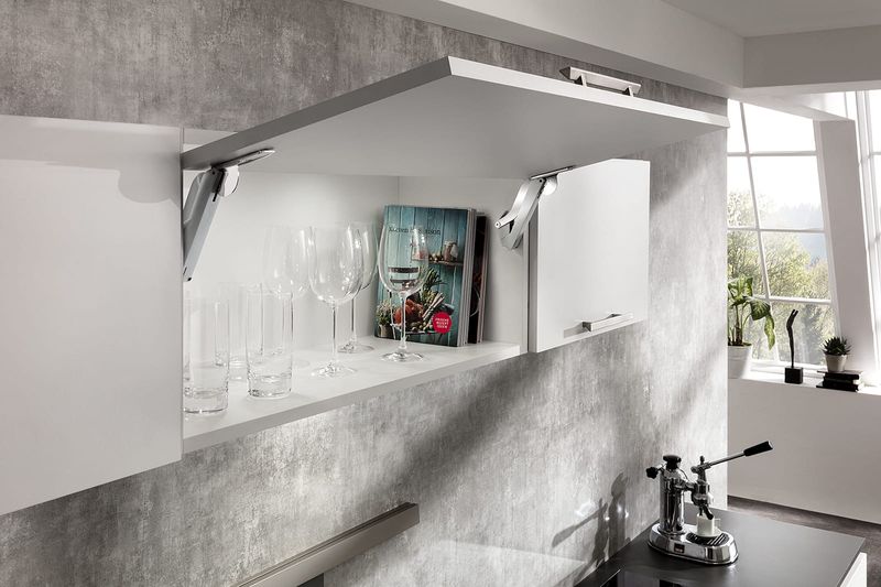 Podnośnik do szafek do klap górny Free Space 1.11 B, Szary zdjęcie 2