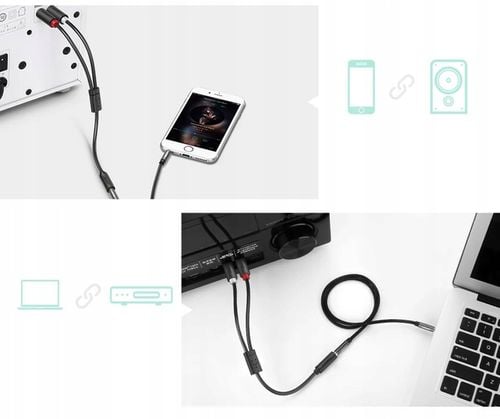 Kabel Przewód Audio JACK 3,5 2x RCA Chinch STEREO HQ Przejściówka na Arena.pl
