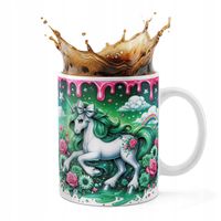 KUBEK CERAMICZNY 330ML DRUK - JEDNOROŻEC UNICORN KOŃ