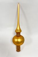 Złoty Czubek na Choinkę 28 cm Szpic na Choinkę z Brokatem