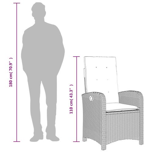 9-cz. zestaw mebli ogrodowych z poduszkami, czarny, rattan PE na Arena.pl