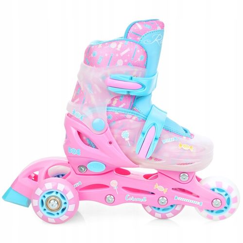 Rolki Wrotki 3w1 Regulowane RAVEN Caramell 34-37 Kółko LED na Arena.pl