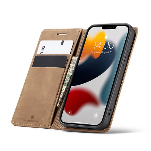 Spacecase Wallet iPhone 13 Mini light brown na Arena.pl
