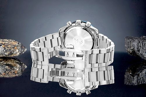 zegarek męski giewont chronograph sapphire srebrno niebieski gw8720-b3 na Arena.pl