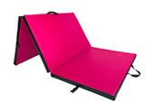 Materac gimnastyczny składany UNDERFIT 195 x 100 x 5 cm miękki różowy