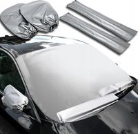 OSŁONA LATO ZIMA LUSTERKA WYCIERACZKI SZARE