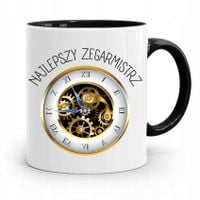 Kubek Czarny Zegarmistrza Najlepszy Zegarmistrz Z Nadrukiem Ze Zdjęciem