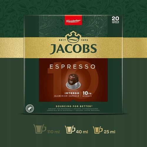 Kapsułki Jacobs Espressopack do Nespresso(r)*, 100 kapsułek espresso 10, 12 na Arena.pl
