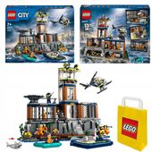 LEGO City Policja z Więziennej Wyspy 60419 Helikopter Łódź Ponton 7