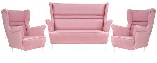 Zestaw wypoczynkowy mebli uszak Zoja sofa fotele skandynawskie na Arena.pl