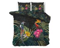 200x220 DARK FOREST czarny  satyna baw. kpl pościeli