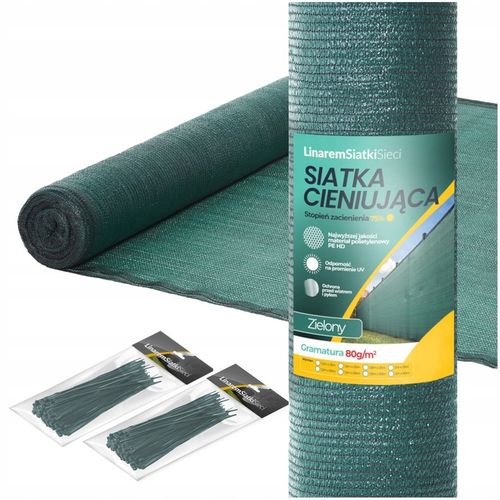 SIATKA CIENIUJĄCA 1,5x50m Maskująca Osłona 80g na Ogrodzenie Płot 75% na Arena.pl