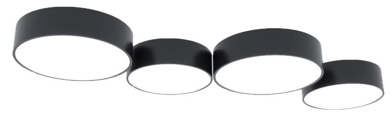 Czarny plafon okrągły SL.0917 abażurowy minimalistyczny zdjęcie 5