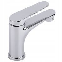 Bateria umywalkowa stojąca chrom kran łazienkowy srebrny YOKA HOME