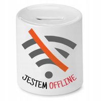 Skarbonka Informatyka Proramisty Jestem Offline Z Nadrukiem Ze Zdjęciem