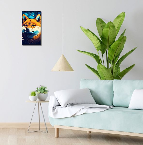Obraz 20x40cm Lisek w Kosmosie zdjęcie 2