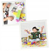 KLOCKI KONSTRUKCYJNE WAFLE MELI Basic Pink 300 El PASTELOWE RÓŻ PUZZLE 3D