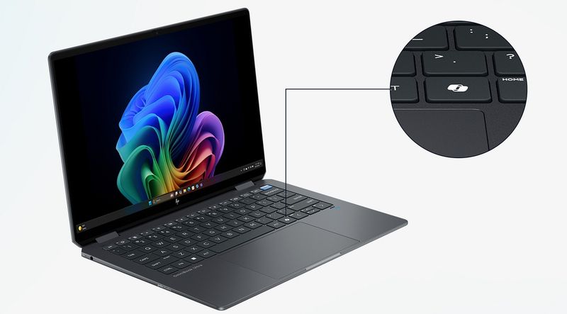 Dotykowy HP OmniBook Ultra Flip 14 2.8K OLED 120Hz Intel Core Ultra 5 226V 8-rdzeni 16GB LPDDR5x 512GB SSD NVMe Win11 Active Pen zdjęcie 12