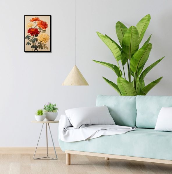 Plakat 29,7x42cm Tańczące Chryzantemy zdjęcie 4
