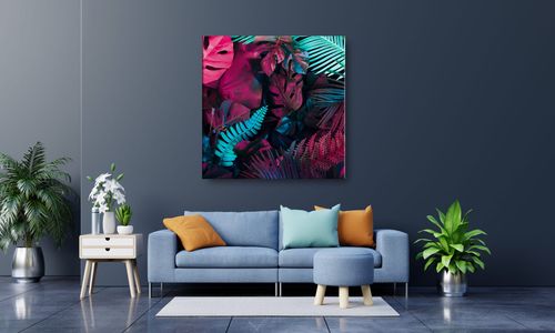 OBRAZ NA PŁÓTNIE 046 Kolorowe liście 30x30cm na Arena.pl