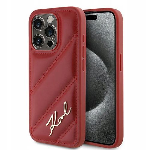 Etui do iPhone 15 Pro Karl Lagerfeld Diagonal Quilted Script Case na Arena.pl