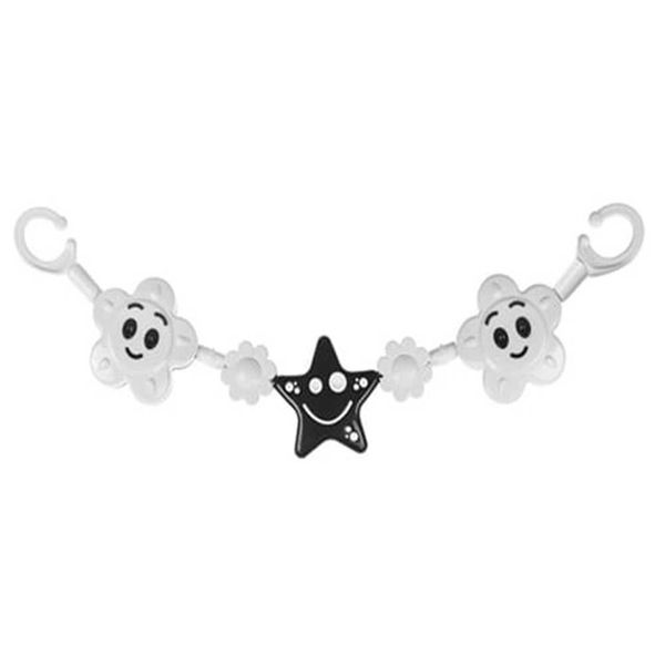 Grzechotka do wózka BIAŁO-CZARNA zdjęcie 1