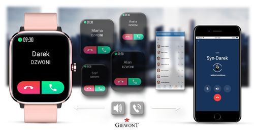 smartwatch giewont różowy gw230-1 na Arena.pl