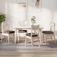 Poduszki na siedziska 4 pcs Brązowy 45 x 45 x 12 cm tkanina