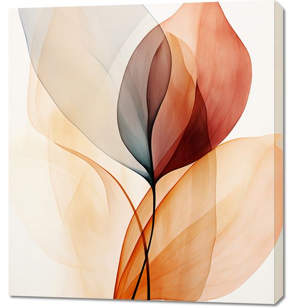Obraz 90x100cm Eteryczne Liście zdjęcie 1