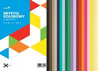 Karton brystol kolorowy 250g mix kolorów - 100A4