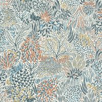 TAPETA DEKORACYJNA ROŚLINNY WZÓR KWIATY LIŚCIE WINYLOWA NA FLIZELINIE