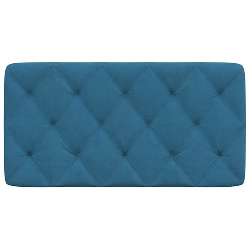 Poduszka na wezgłowie, niebieska, 100 cm, aksamitna na Arena.pl