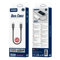 jellico kabel b28 usb-c - usb-c pd 60w 0.3m czarny