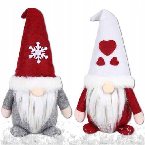 SKRZATY POD CHOINKĘ ŚWIĄTECZNE KRASNALE GNOMY OZDOBA NA ŚWIĘTA 2SZT KOMPLET na Arena.pl