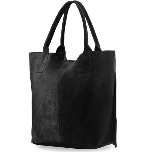 TOREBKA Worek Włoska Torba VERA PELLE Zamszowa SKÓRZANA Shopper Duża BOHO na Arena.pl