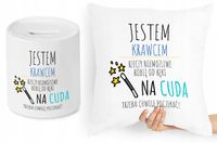 Dla Krawca Krawcowej Zestaw Poduszka + Skarbonka Z Nadrukiem Ze Zdjęciem