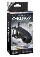 hardcore silicone cock block black