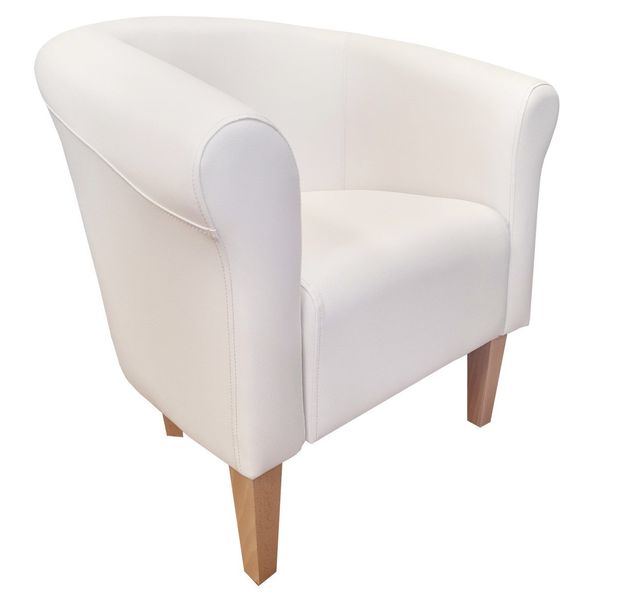 Fotel Milo D10 biały nogi 20 buk zdjęcie 1