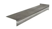 Stopnica schodowa gresowa z miejscem pod LED - szara beton/kamień 120x30