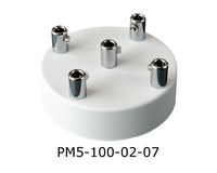 Podsufitka Biała 5 otworów 100mm + chrom