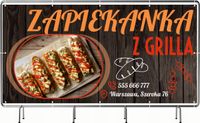 BANER REKLAMOWY 130x80cm różne wzory projekt w cenie ZAPIEKANKA Z GRILLA