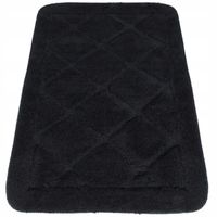 DYWANIK ŁAZIENKOWY ANTYPOŚLIZGOWY MIĘKKI MOŻNA PRAĆ CZARNY CHŁONNY